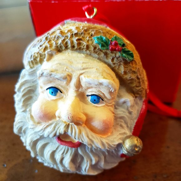SANTA CLAUSE Hinged Ring Gift Box Ornament 1994 International Christmas - Picture 6 of 12